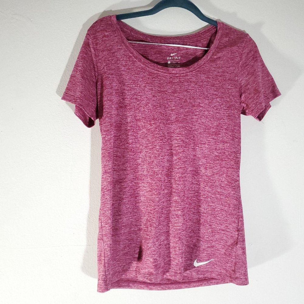 Nike Pink Dri Fit Short Sleeve Shirt S - Picture 2 of 6